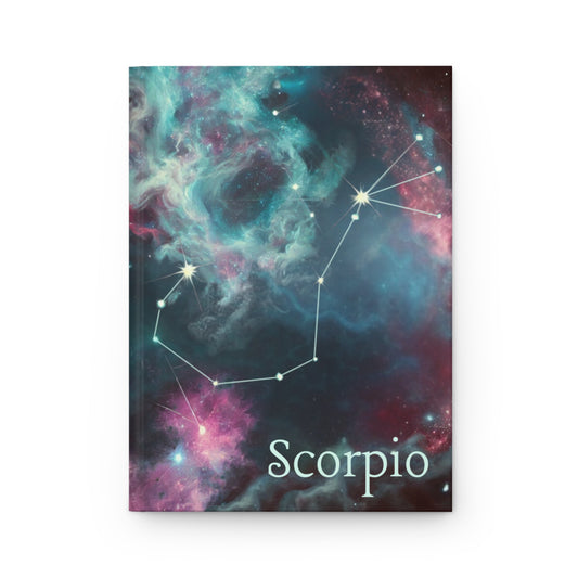 Scorpio Hardcover Journal - Cosmic Constellation Notebook for Astrology Lovers