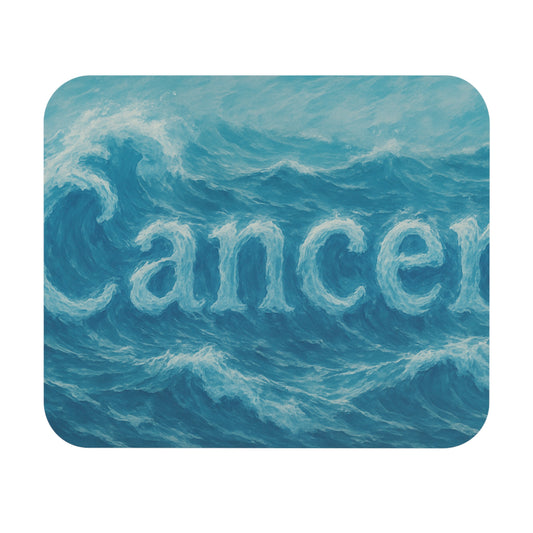 Ocean-Inspired Cancer Zodiac Mouse Pad, Astrology Desk Accessory, Gifts for Astrology Lovers, Ocean Wave Decor, Personalized Mouse Mat
