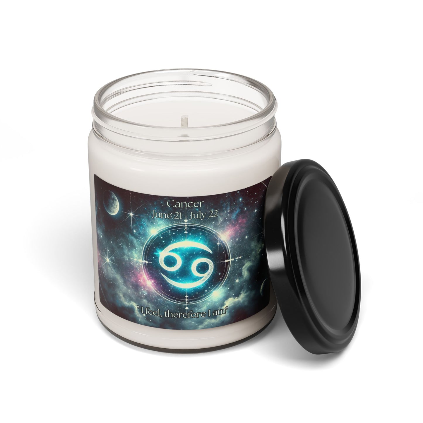 Cancer Astrology-Inspired Soy Candle | 9oz | "I Feel, Therefore I Am"