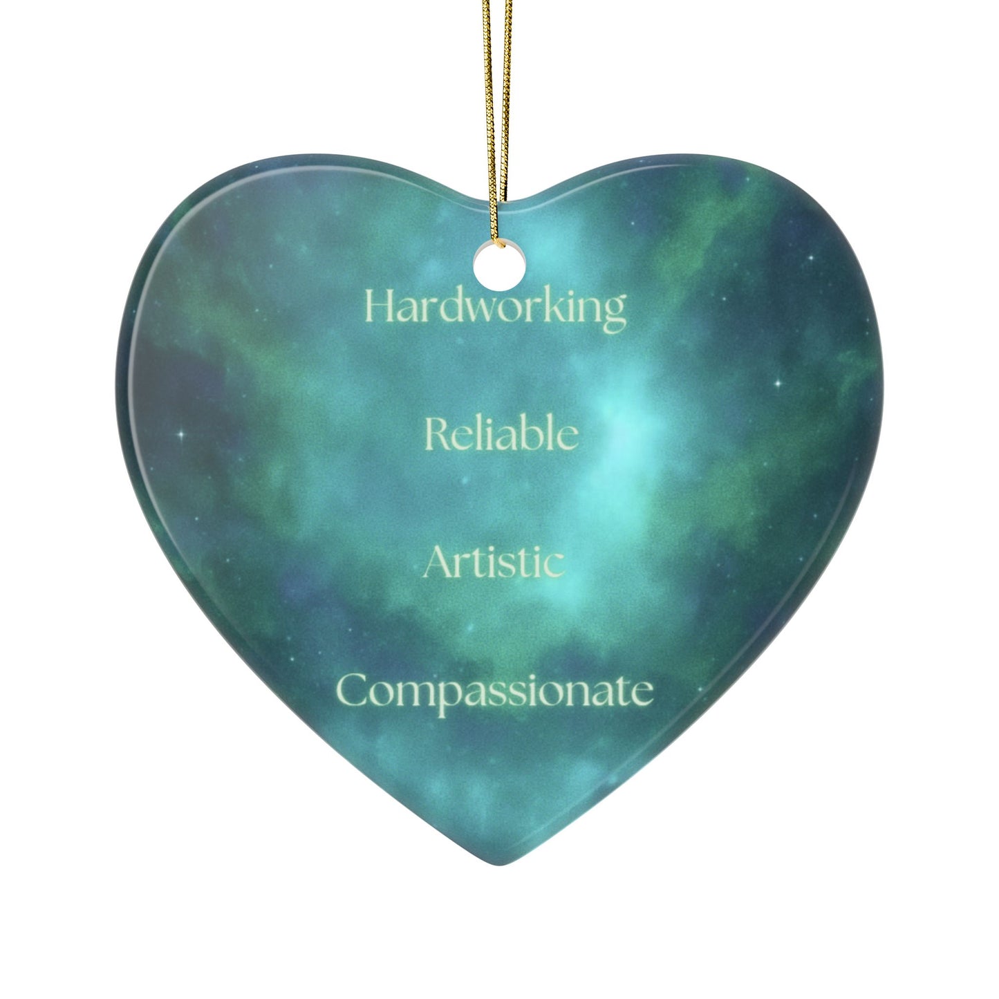 Virgo Ceramic Ornament - Two-Sided Print For Holiday Decor