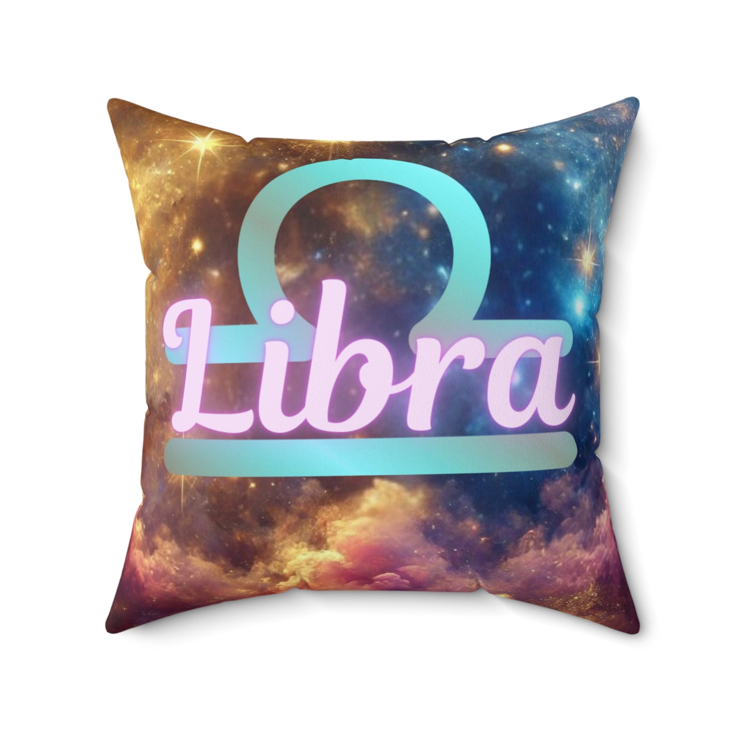 Libra Zodiac Spun Polyester Decorative Pillow - Cosmic Balance Design