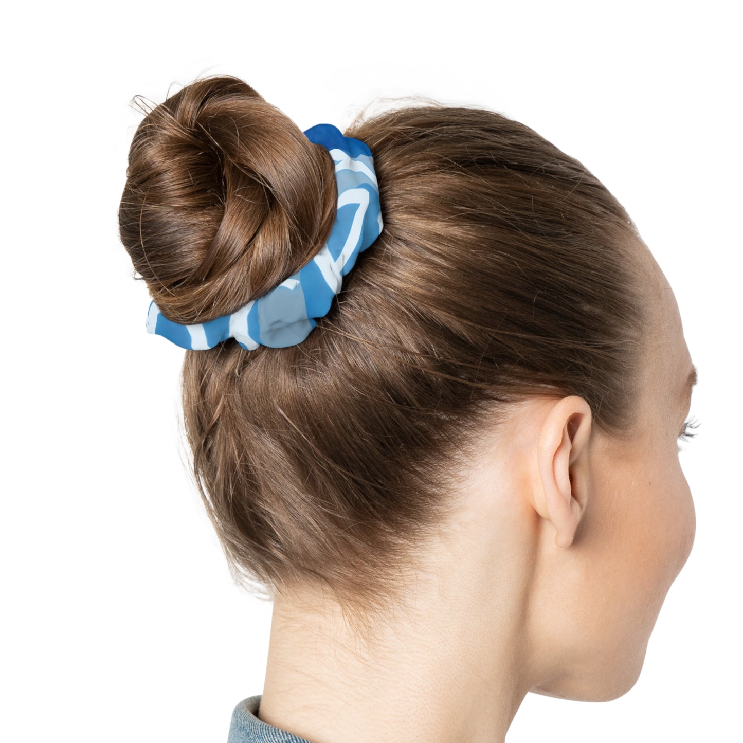 Cancer Zodiac Ocean Wave Scrunchie | Soft Hair Accessory for Beach Lovers