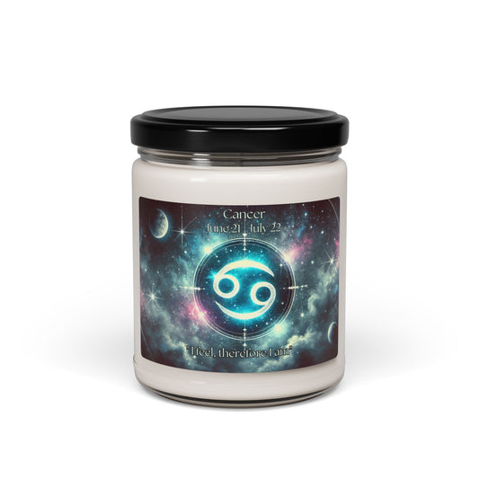 Cancer Astrology-Inspired Soy Candle | 9oz | "I Feel, Therefore I Am"