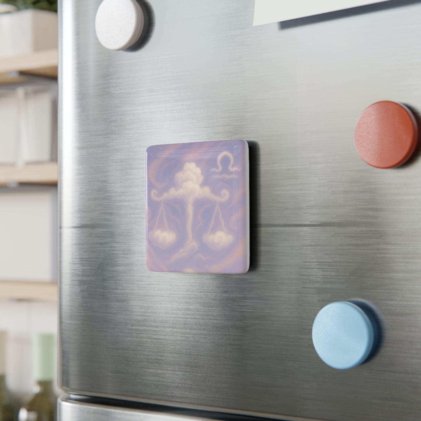 Celestial Balance Magnet | Libra Decor, Astrology Gift, Home Accent, Zodiac Charm, Unique Fridge Magnet