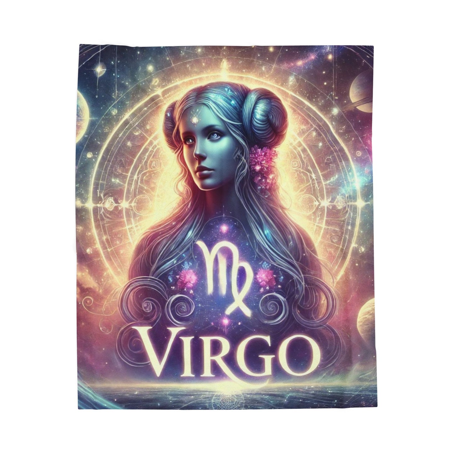 Virgo Velveteen Plush Blanket - Zodiac Astrology Cozy Throw for Astrology Lovers