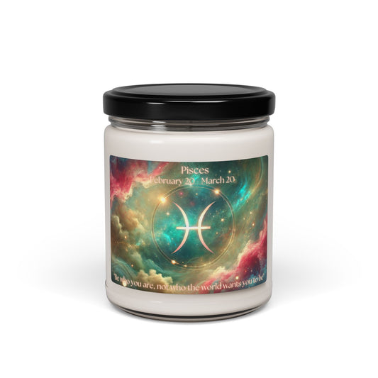 Pisces Scented Soy Candle - 9oz Zodiac Aromatherapy Gift