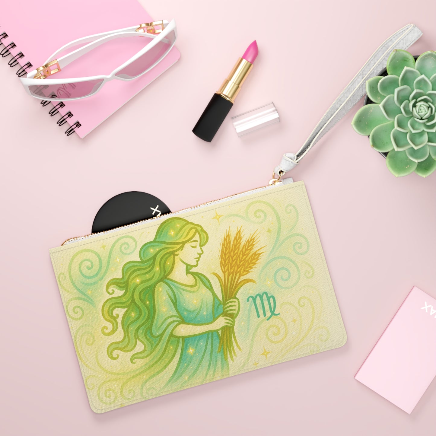 Virgo Zodiac Clutch Bag | Astrology Handbag for Virgo Season, Birthday Gifts, Stylish Purse, Celestial Accessories