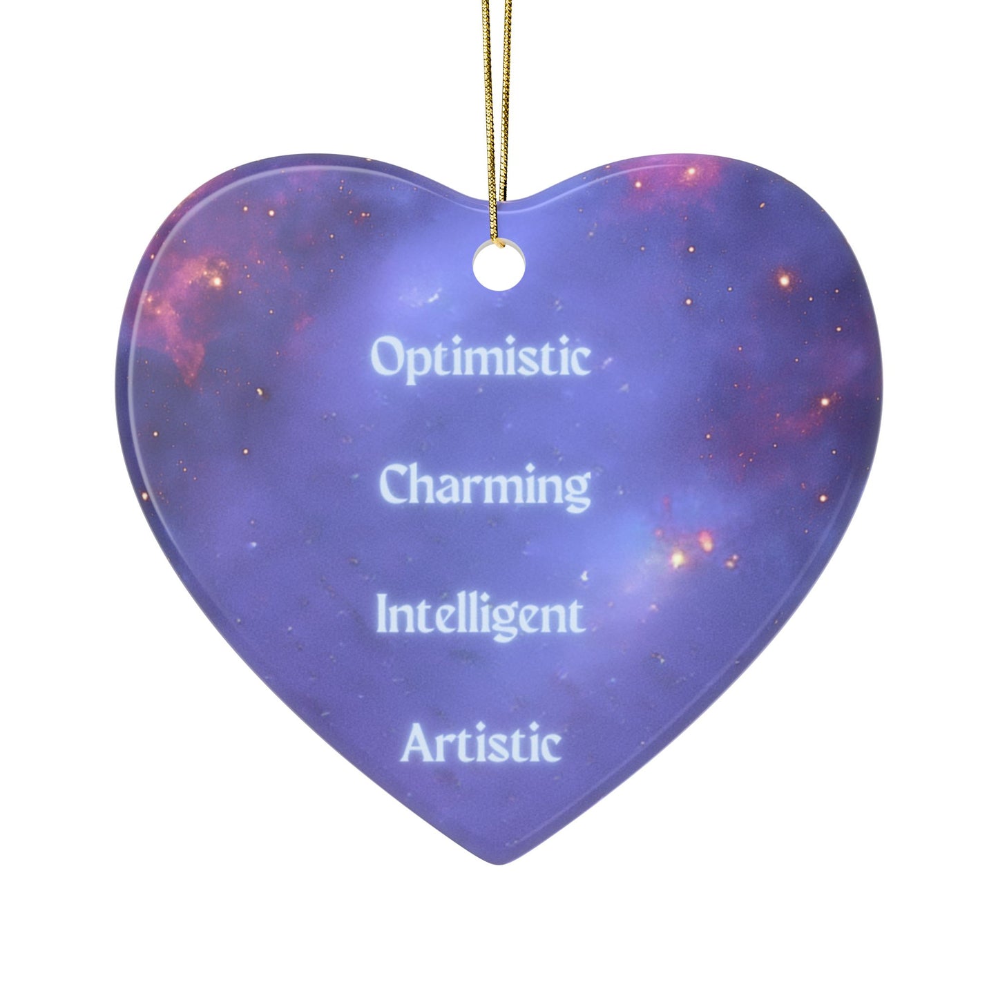 Libra Ceramic Ornament – 2-Side Print – Zodiac Gift Personalized Home Decor