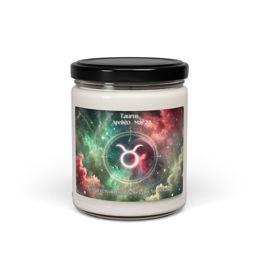 Taurus Scented Soy Candle - 9oz Zodiac Candle for Astrology Lovers