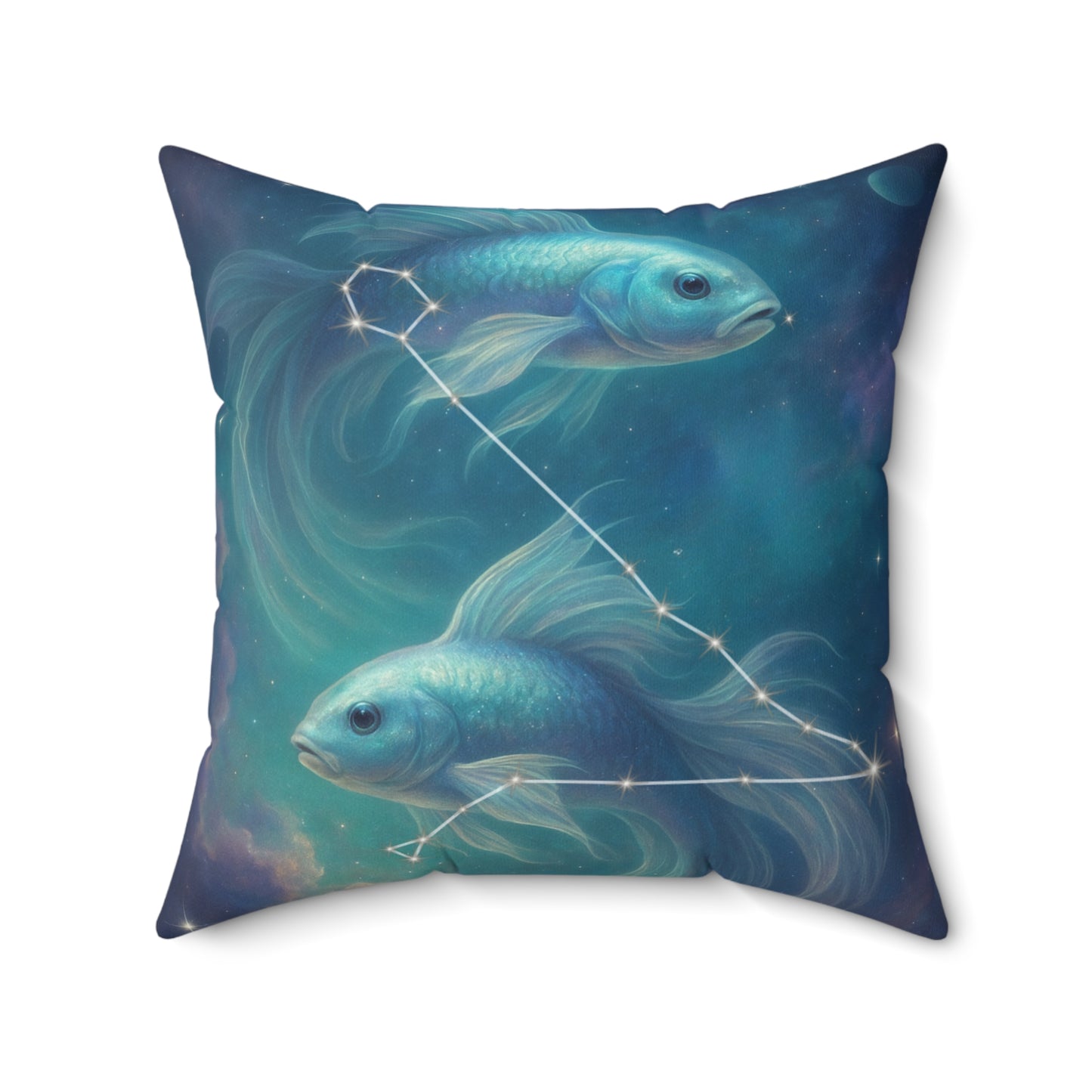 Pisces Zodiac Square Pillow - Astrological Decor for Home