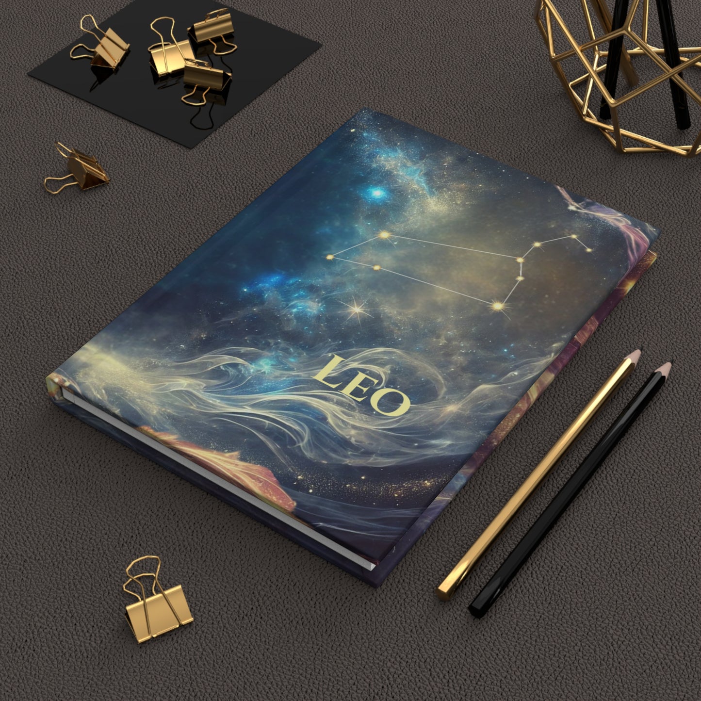 Leo Constellation Hardcover Journal - Astrological Notebook for Leo Zodiac Lovers