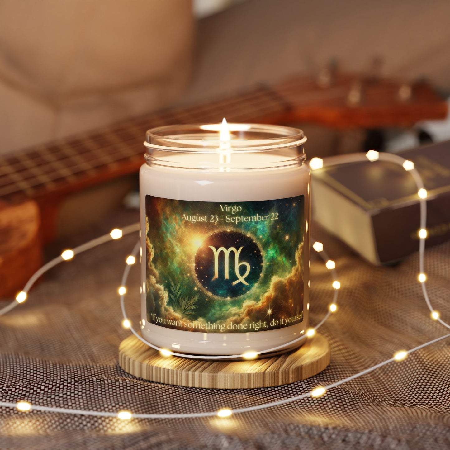 Virgo Zodiac Scented Soy Candle - Astrological Décor for Spiritual Homes