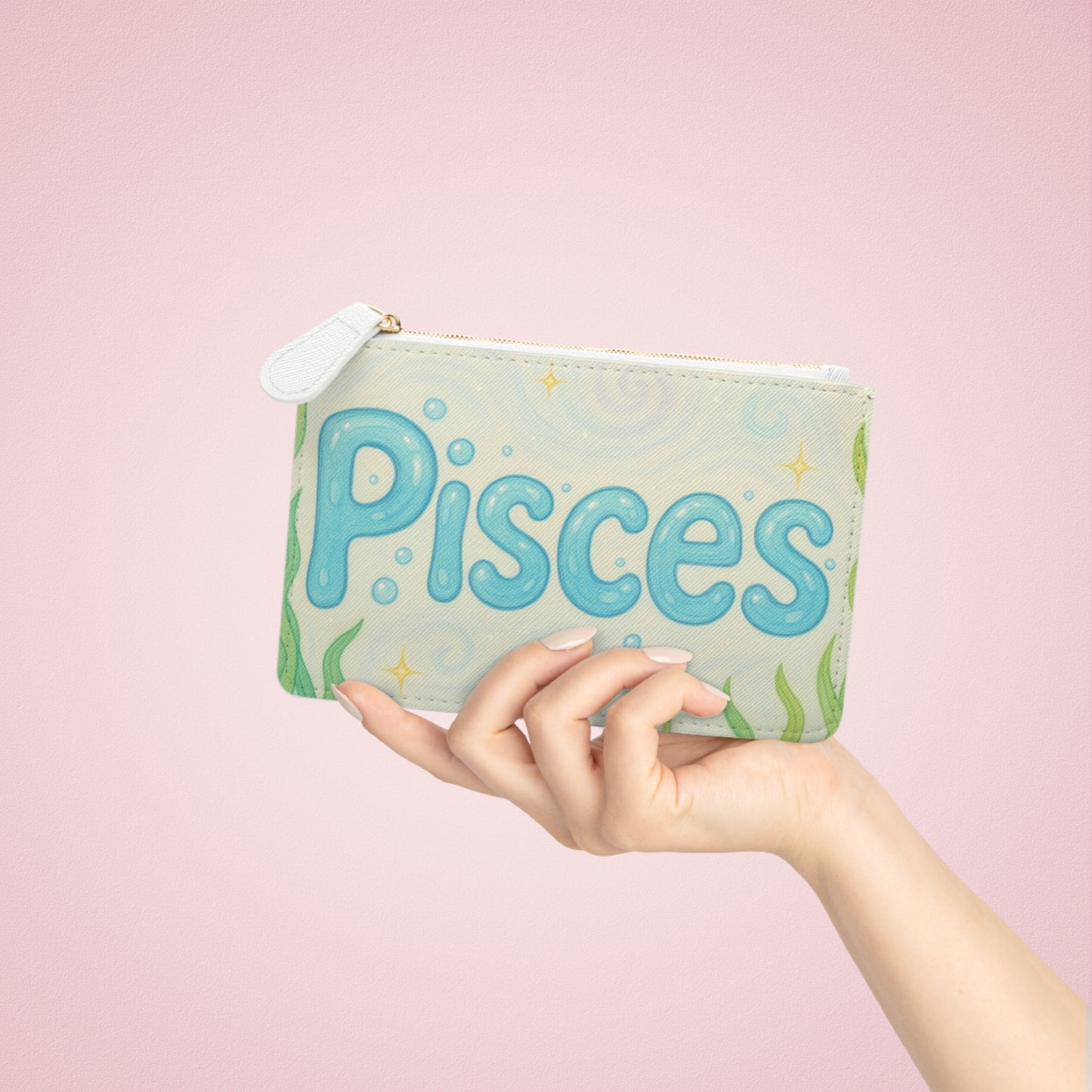Pisces Mini Clutch Bag, Zodiac Bag, Astrology Accessory, Gift for Pisces, Cute Wallet, Festival Clutch
