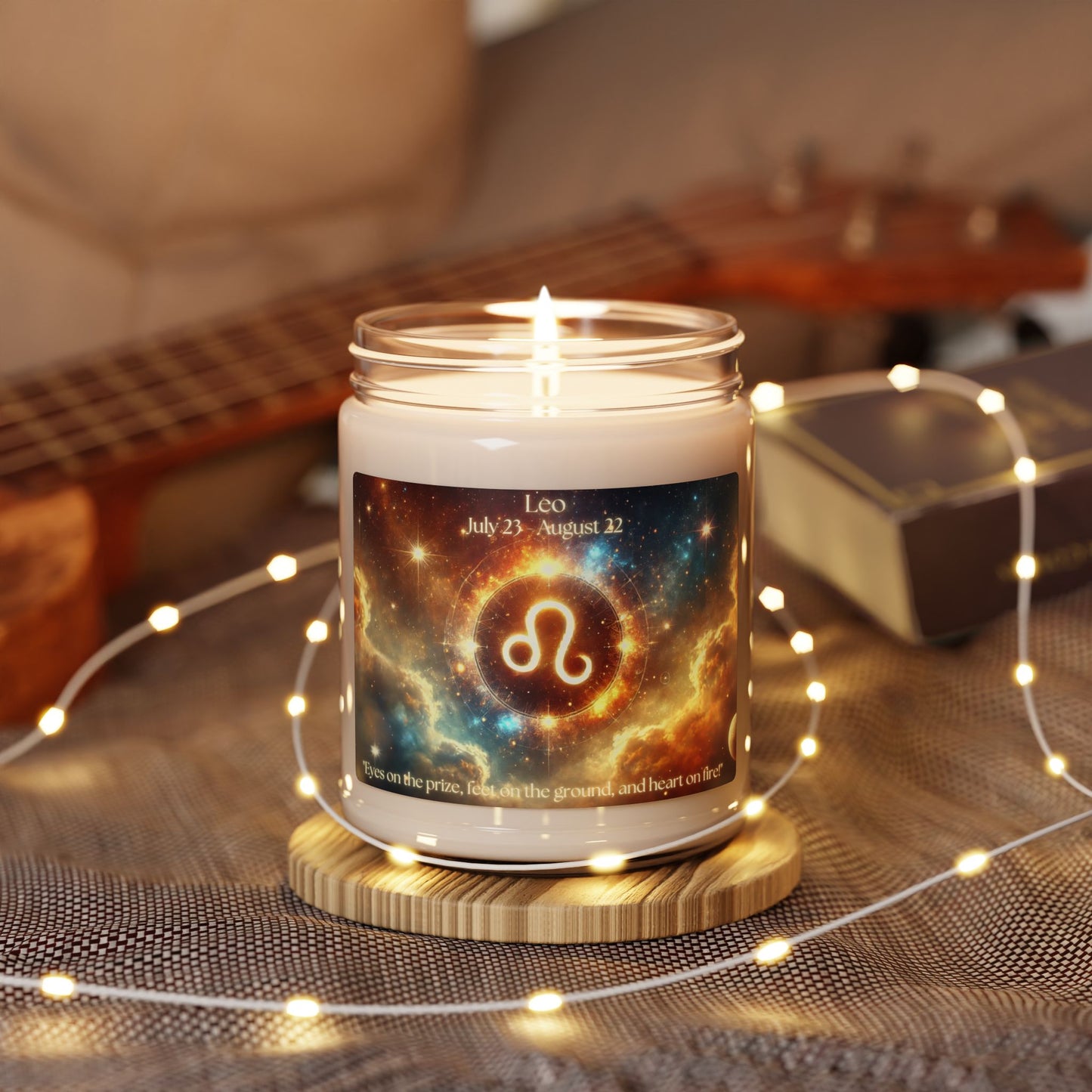 Leo Zodiac Scented Soy Candle - 9oz | Astrological Gift for Birthdays & Celebrations