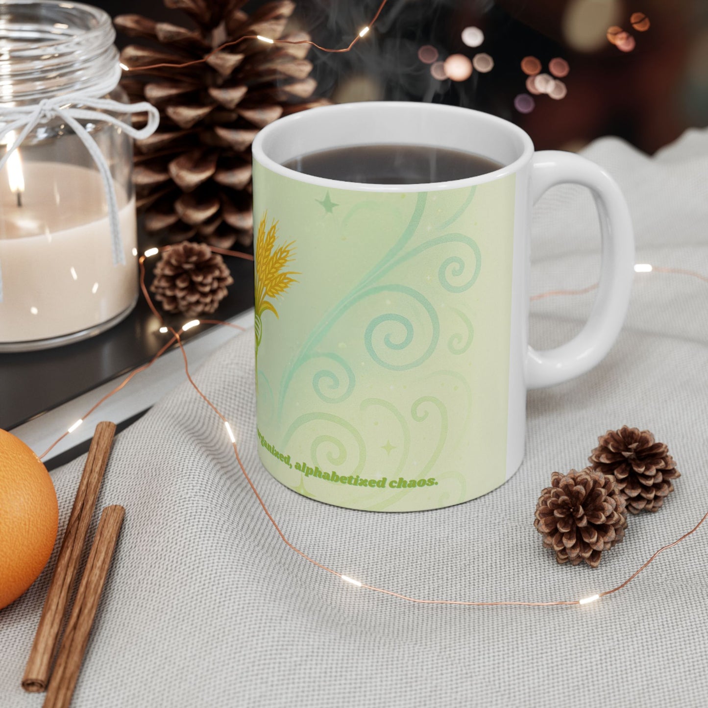 Serene Virgo Goddess Ceramic Mug - 11oz & 15oz