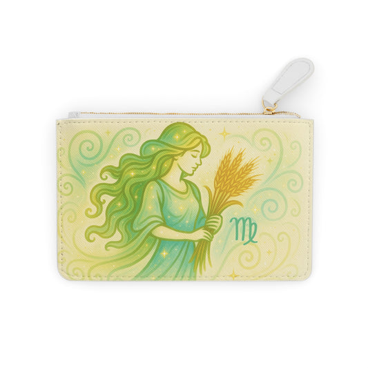 Virgo Mini Clutch Bag, Zodiac Pouch, Astrology Wallet, Gifts for Virgo, Celestial Clutch, Birthday Accessory