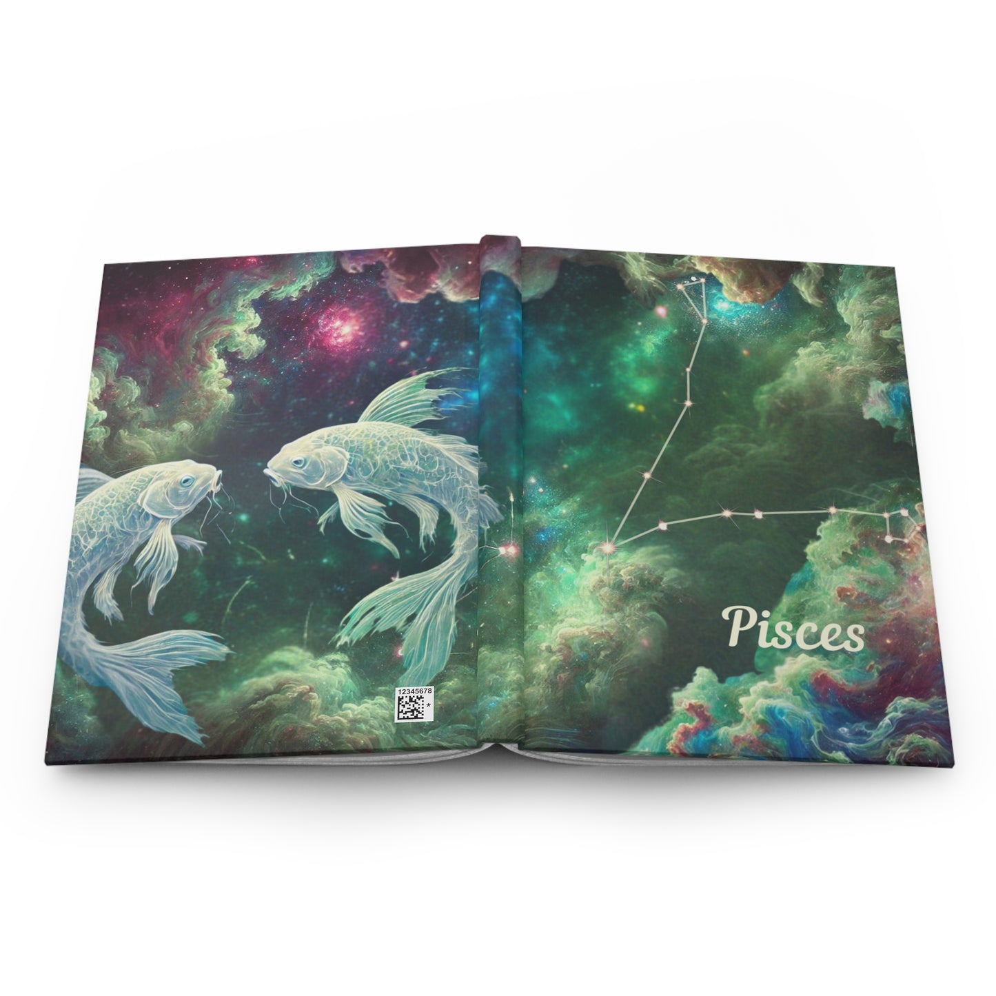 Pisces Hardcover Journal - Cosmic Design for Zodiac Lovers