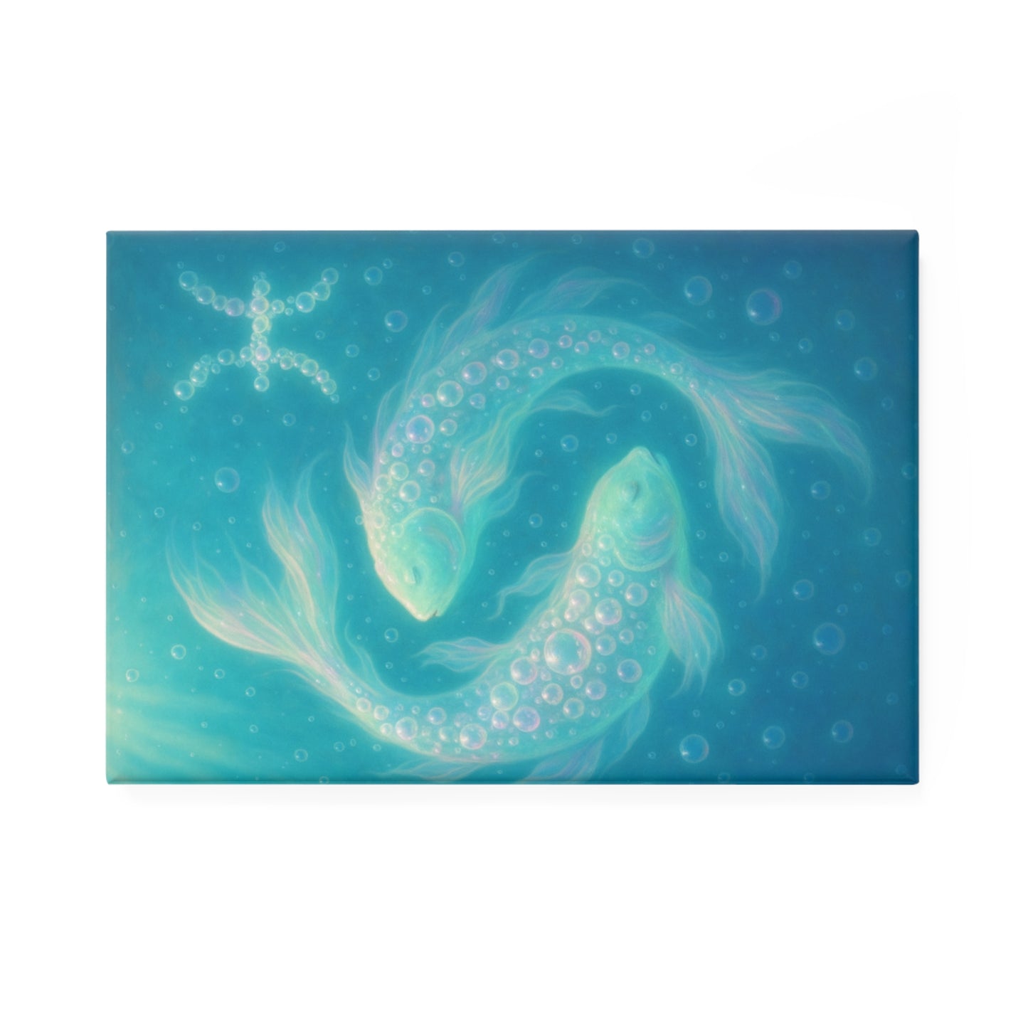 Serene Pisces Button Magnet Set | Ocean-Inspired Decor, Unique Gift, Fridge Magnet, Home Office Decor, Coastal Vibes