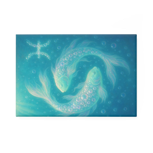 Serene Pisces Button Magnet Set | Ocean-Inspired Decor, Unique Gift, Fridge Magnet, Home Office Decor, Coastal Vibes