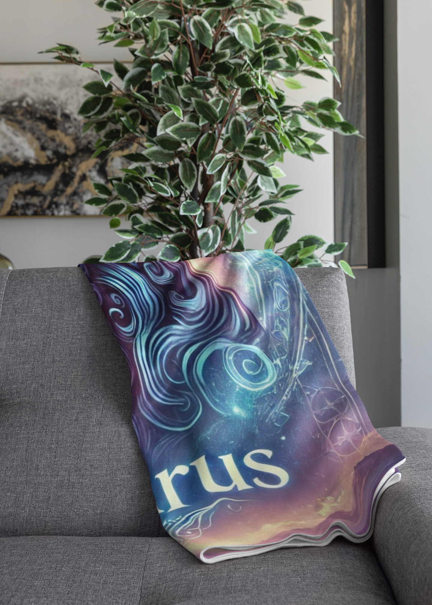 Taurus Velveteen Plush Astrology Blanket