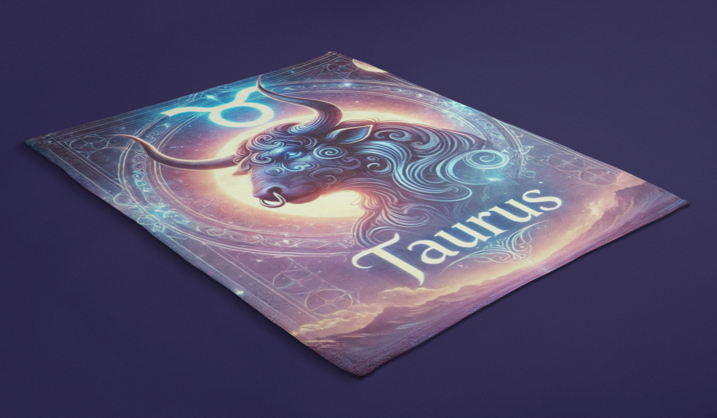Taurus Velveteen Plush Astrology Blanket