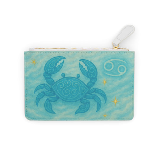 Cancer Zodiac Mini Clutch Bag, Astrology Wallet, Horoscope Accessory, Gift for Cancer, Zodiac Gift, Cute Clutch for Astrologers
