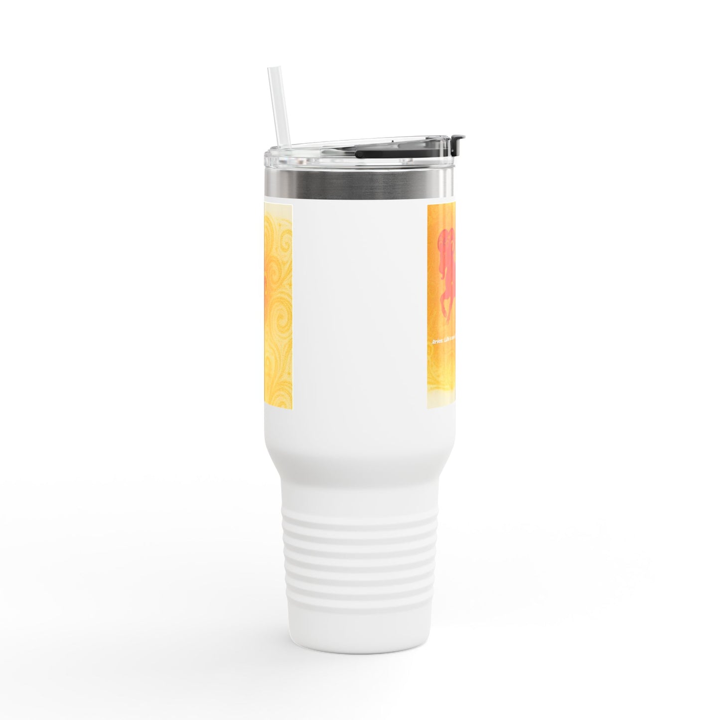Aries Colorful Insulated Travel Mug - 40oz with Zodiac Design | Perfect for Gifts and On-the-Go