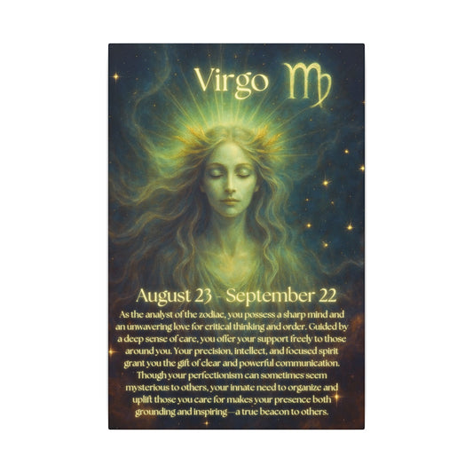 Virgo Zodiac Canvas Art - Mystic Wall Decor for Astrology Lovers
