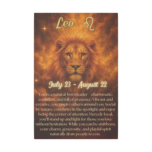 Leo Zodiac Canvas Print – Inspiring Wall Art for July-August Birthdays