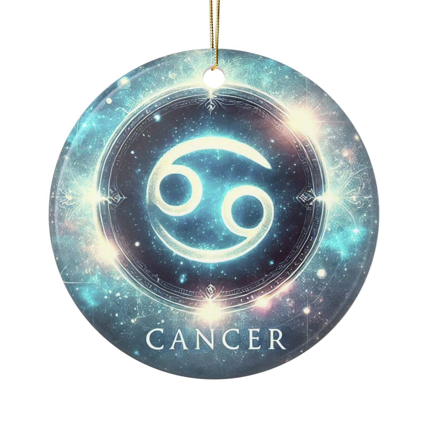Cancer Zodiac Ceramic Ornament - Intuitive, Nurturing, Creative, Loyal