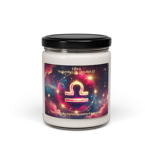 Libra Zodiac Scented Soy Candle - 9oz | Astrological Gift for Astrology Lovers