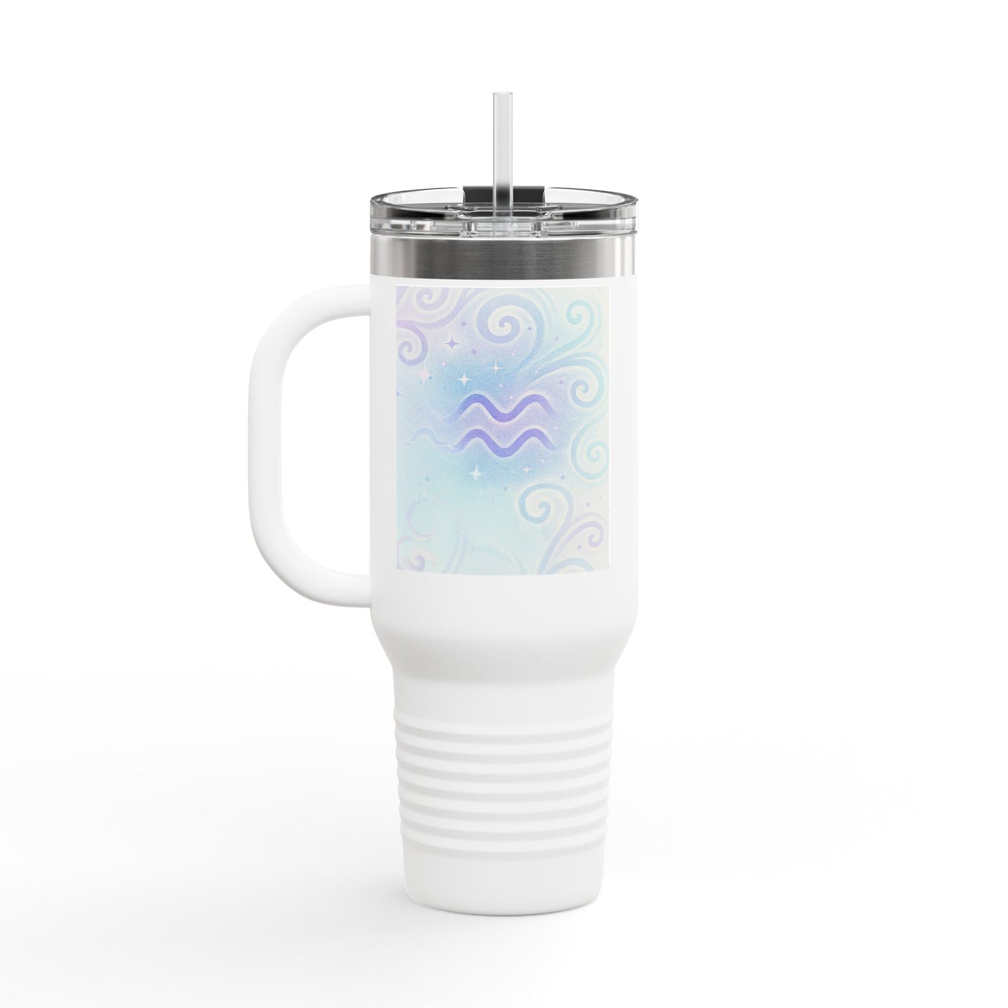 Aquarius-Themed Insulated Travel Mug, Perfect for Astrology Lovers, Gifts for Friends, Summer Road Trips, Relaxing Moments, Fun Hydration