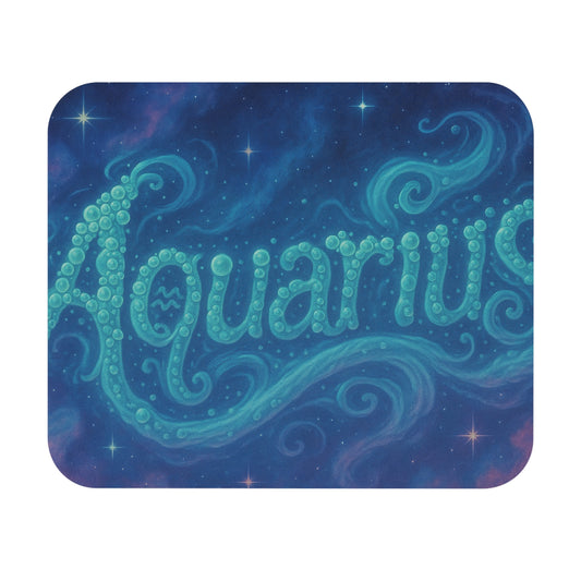 Aquarius Mouse Pad - Zodiac Desk Accessory, Astrology Gift, Cosmic Home Office Decor, Starry Design, Horoscope Mouse Mat