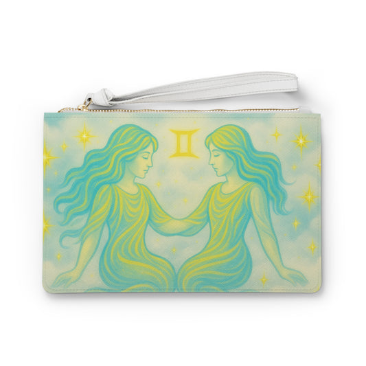 Gemini Zodiac Clutch Bag - Celestial Design for Astrological Lovers