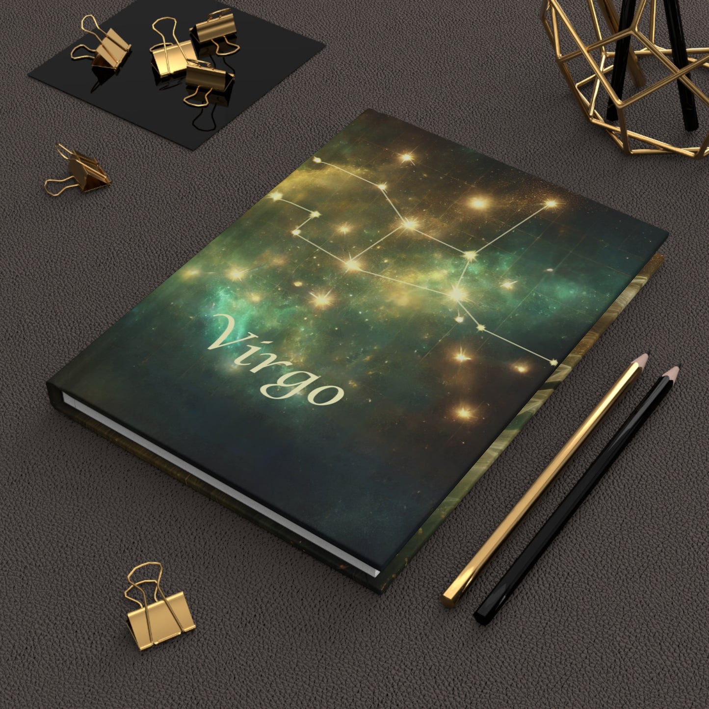Virgo Hardcover Journal - Celestial Design for Astrology Lovers