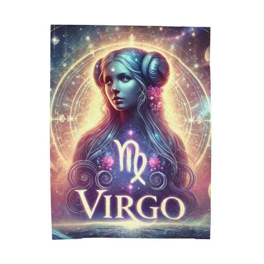 Virgo Velveteen Plush Blanket - Zodiac Astrology Cozy Throw for Astrology Lovers