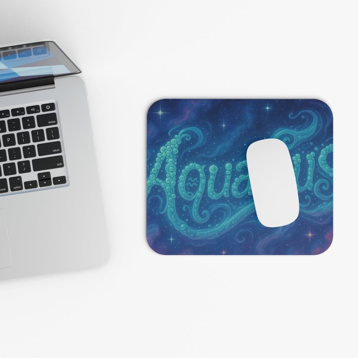 Aquarius Mouse Pad - Zodiac Desk Accessory, Astrology Gift, Cosmic Home Office Decor, Starry Design, Horoscope Mouse Mat