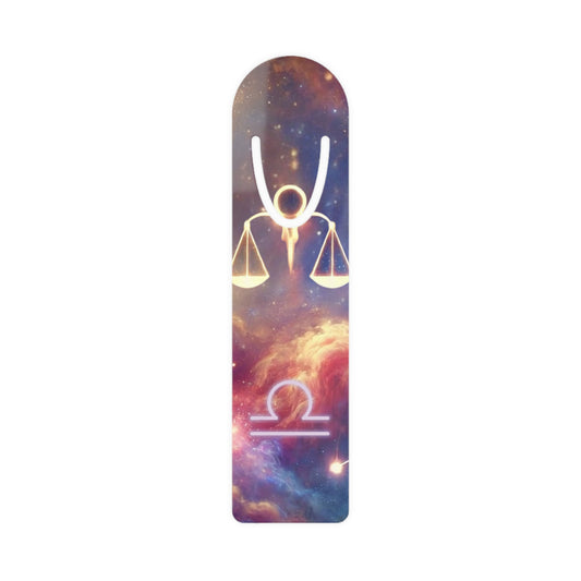 Cosmic Libra Bookmark - Space-Themed Bookmark, Astrology Gift, Book Lover Accessory, Library Essentials, Metal Bookmark