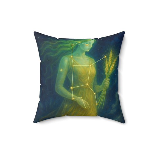 Virgo Celestial Square Pillow | Zodiac Astrology Decor