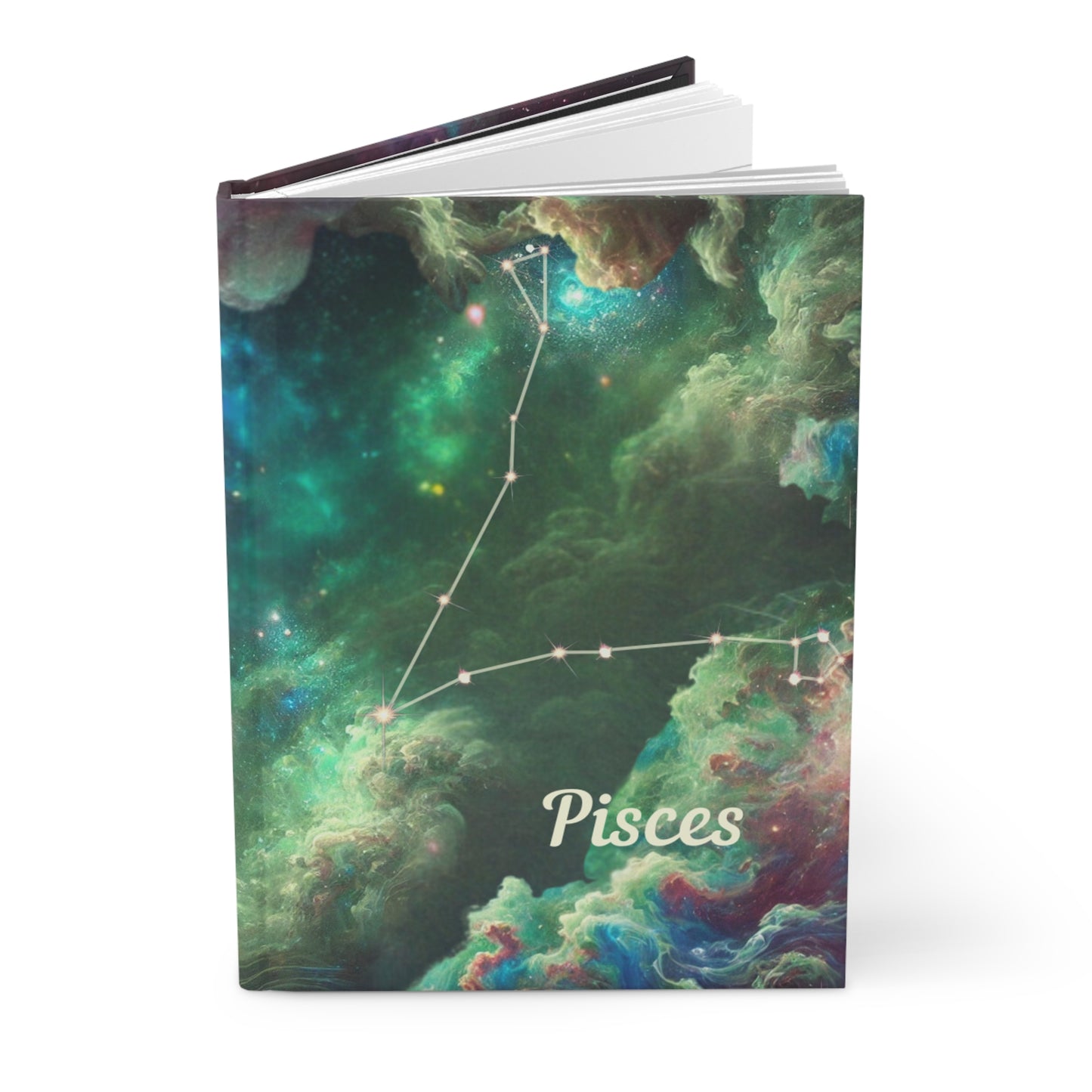 Pisces Hardcover Journal - Cosmic Design for Zodiac Lovers