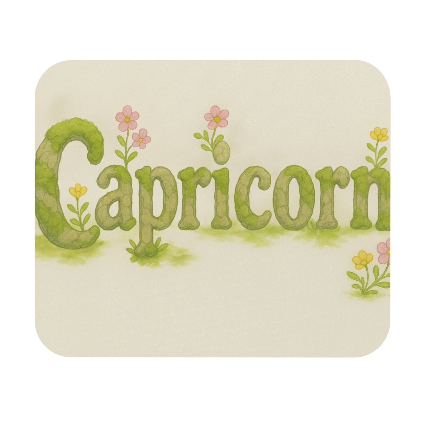 Capricorn Floral Mouse Pad, Zodiac Desk Accessory, Astrology Gift, Home Office Decor, Personalized Gift