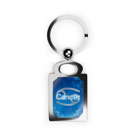 Cancer Photo Keyring, Custom Keychain Gift, Zodiac Key Holder, Astrological Keyring, Unique Keepsake