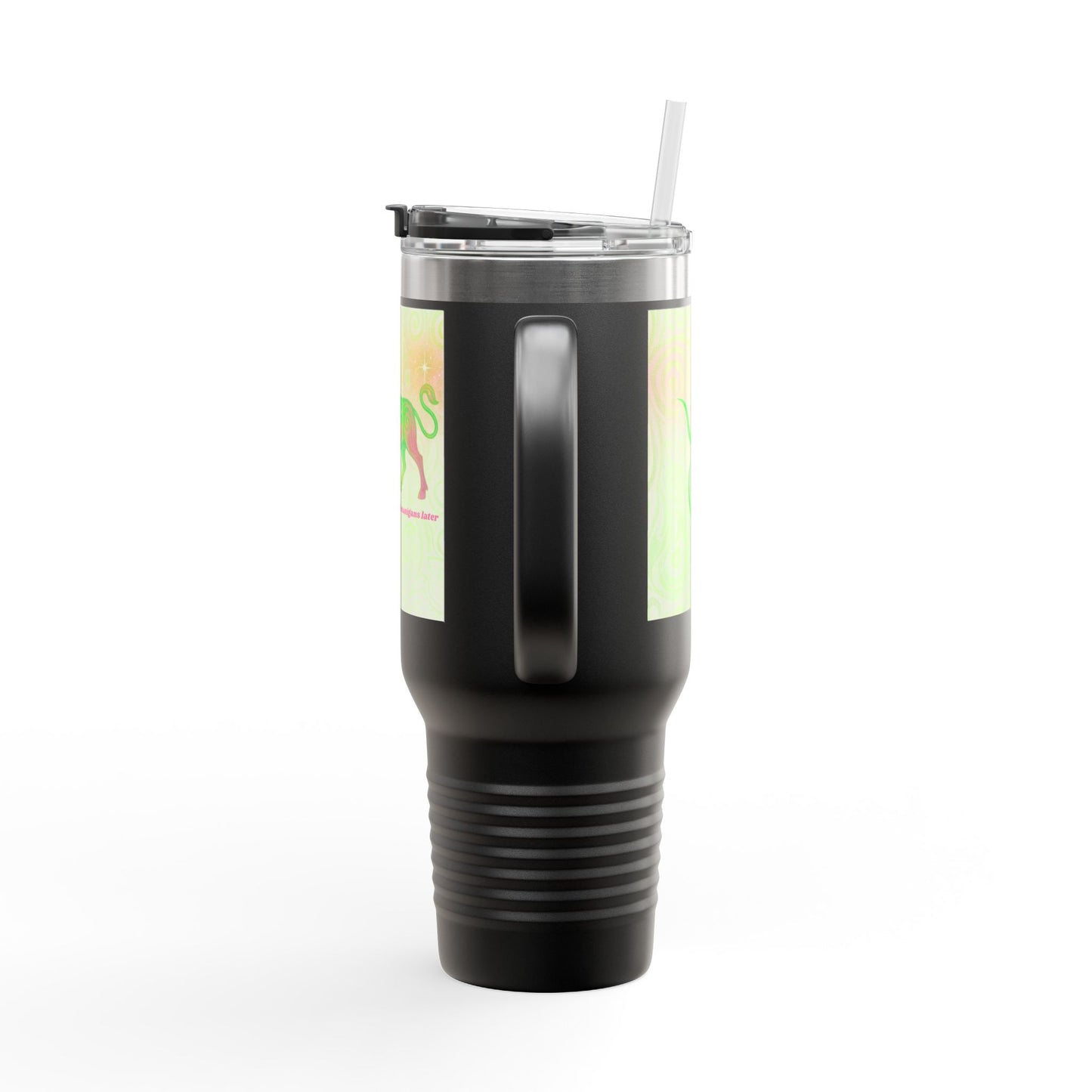 Insulated Travel Mug with Taurus Bull Design - 40oz Coffee Cup for On-the-Go