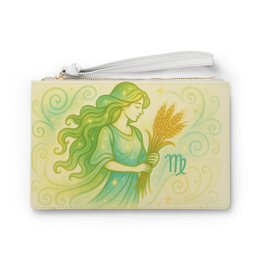 Virgo Zodiac Clutch Bag | Astrology Handbag for Virgo Season, Birthday Gifts, Stylish Purse, Celestial Accessories