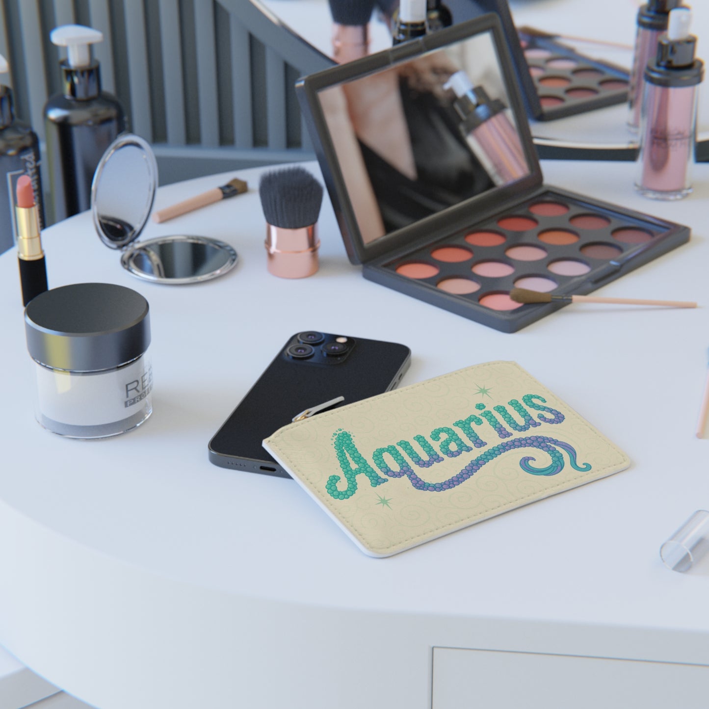 Aquarius Mini Clutch Bag, Zodiac Clutch, Astrology Wallet, Astrology Gift, Horoscope Accessory
