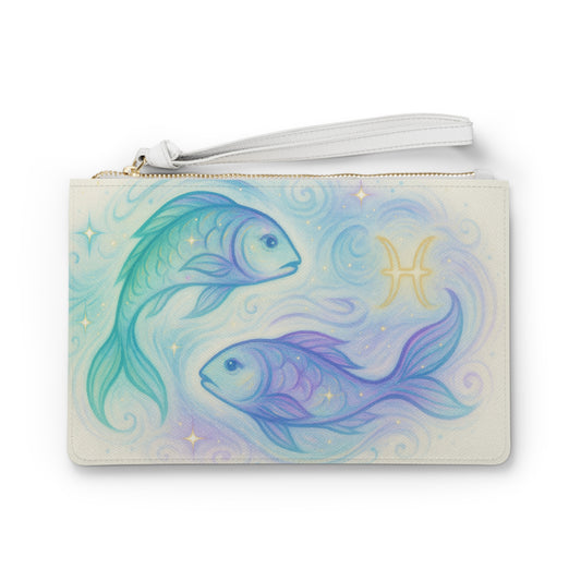Pisces Clutch Bag - Artistic Zodiac Design for Astrology Lovers