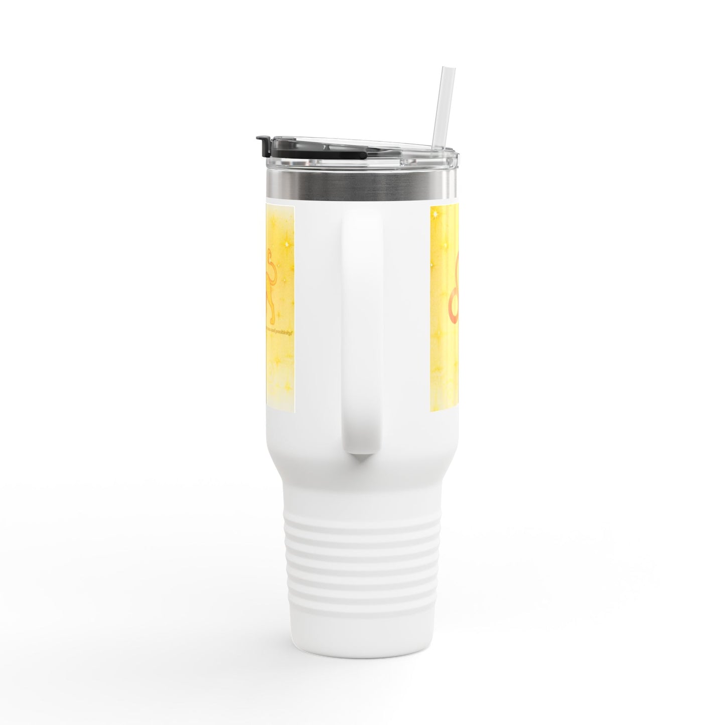 Vibrant Leo Lion Insulated Travel Mug - 40oz Tumblers for Adventurers