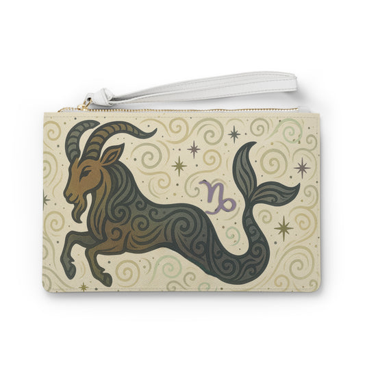 Capricorn Zodiac Clutch Bag - Astrology Inspired Accessory
