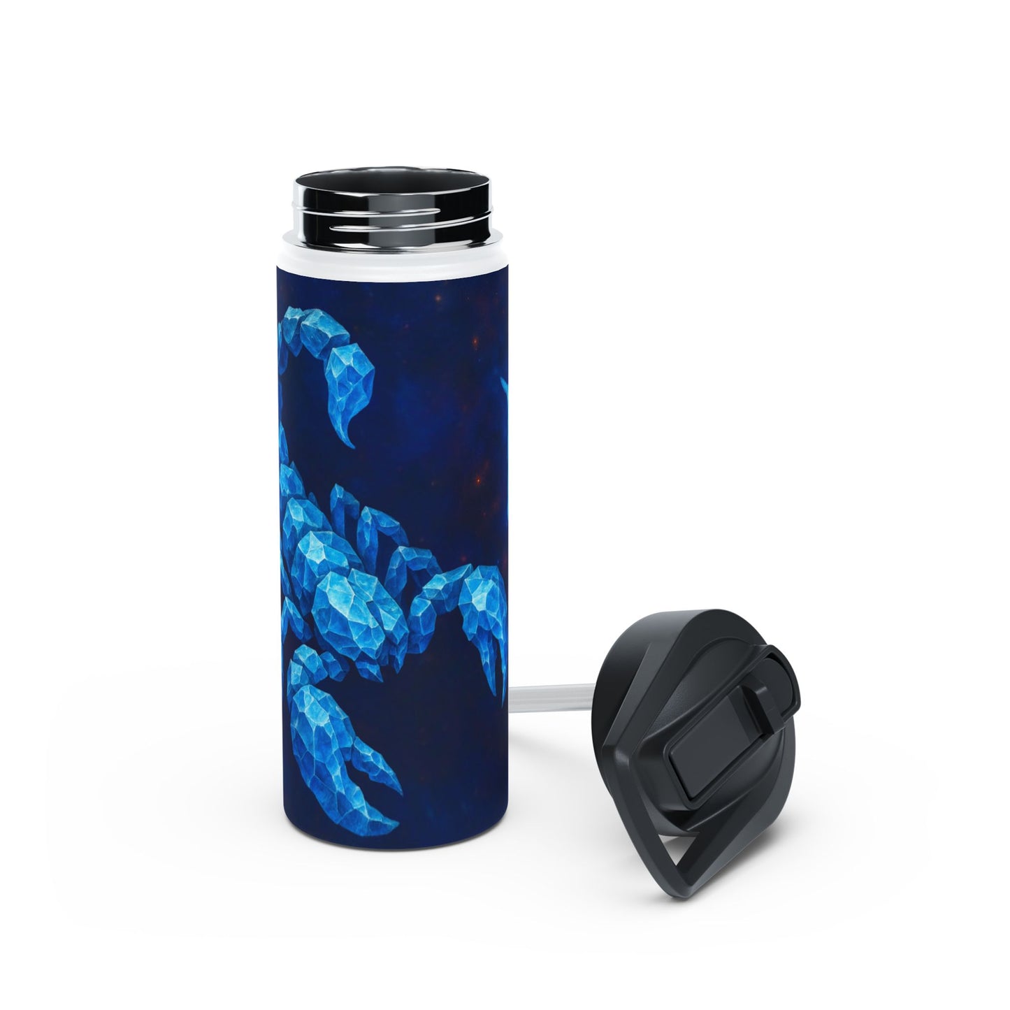 Blue Scorpion Stainless Steel Water Bottle | Unique Scorpion Design, Insulated Drinkware, Gift for Scorpio Lover, Eco-Friendly Hydration