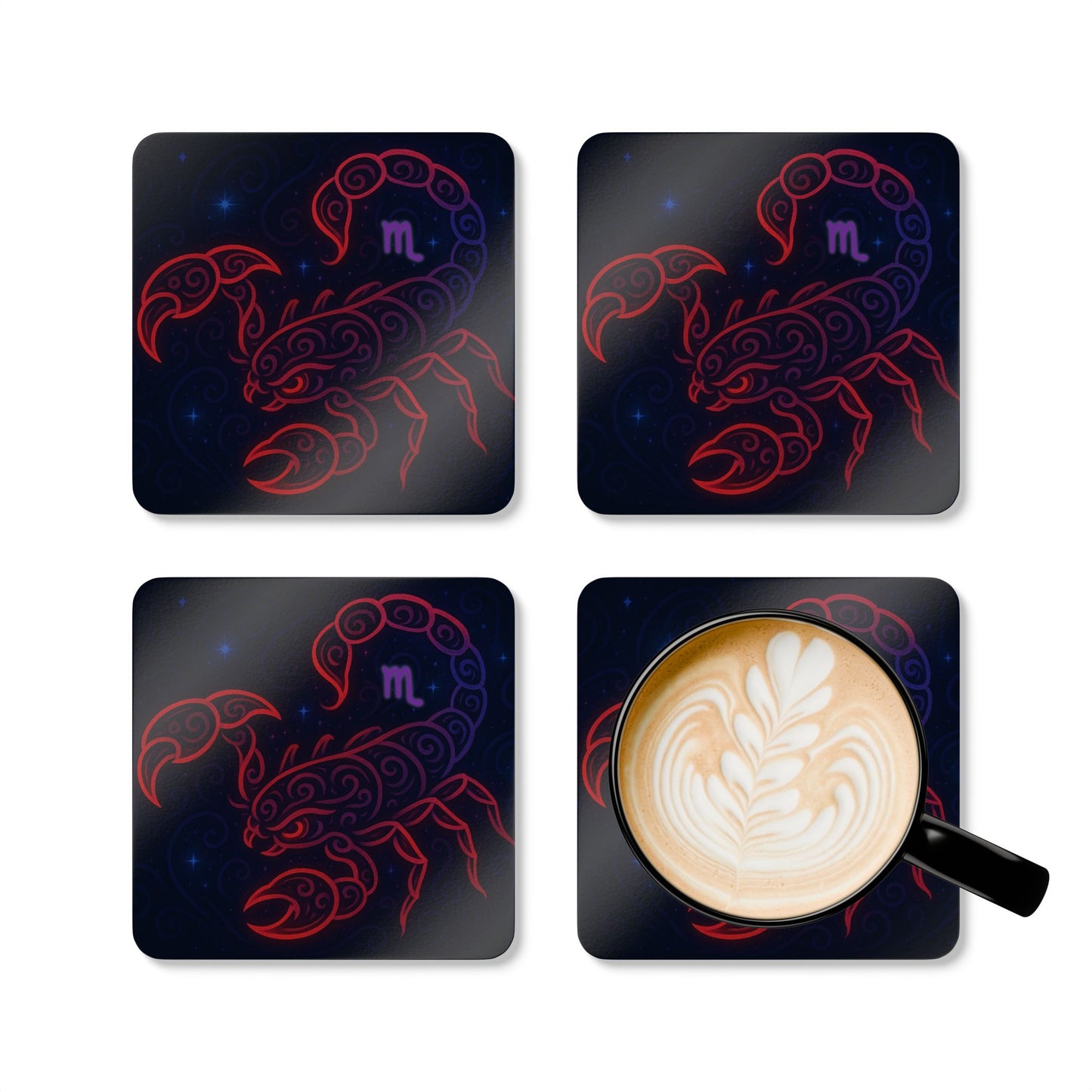 Scorpio Cork Coaster Set - Zodiac Home Decor
